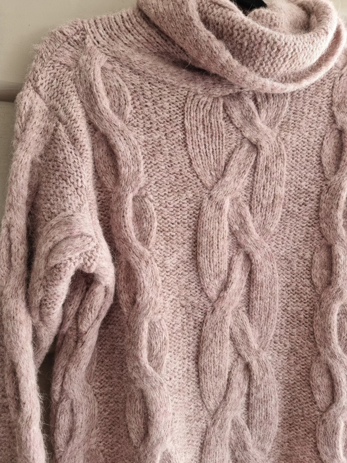 Lorena Laing Chunky Alpaca Cable Turtle Neck