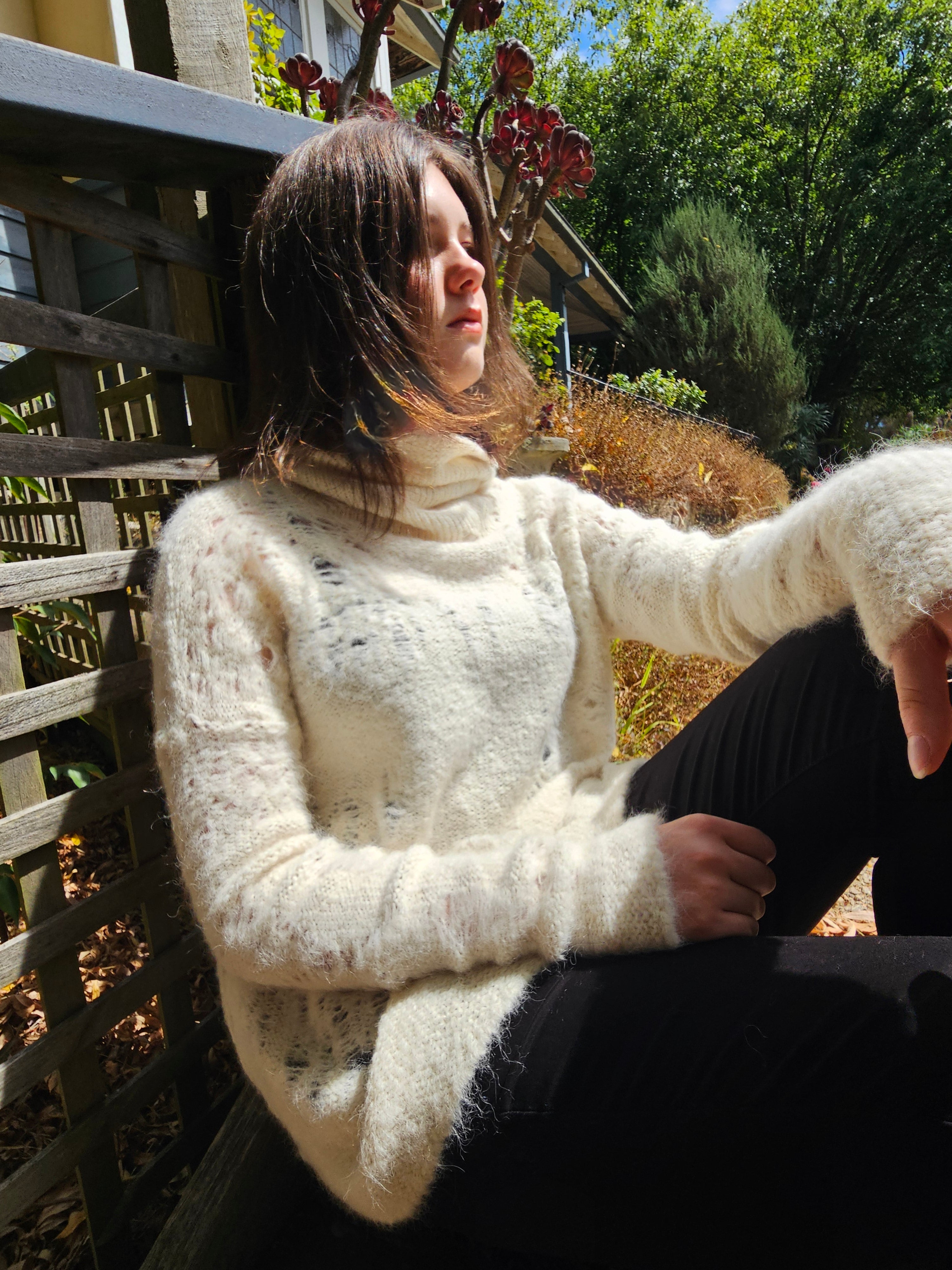Lorena Laing Distressed Spider Lace Sweater
