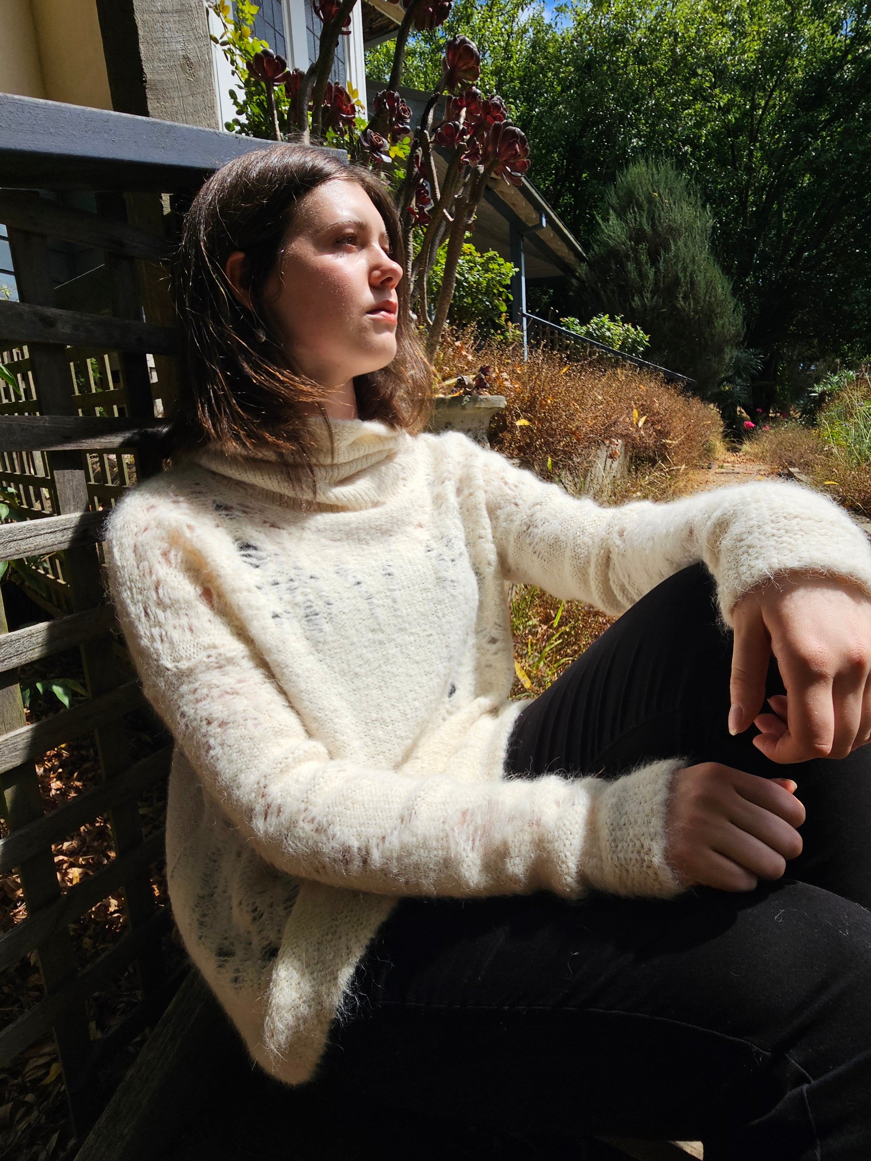 Lorena Laing Distressed Spider Lace Sweater