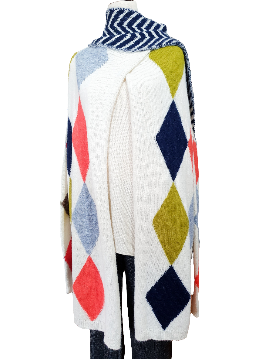 Lorena Laing 'Harlequin' Cascade Alpaca Cardi