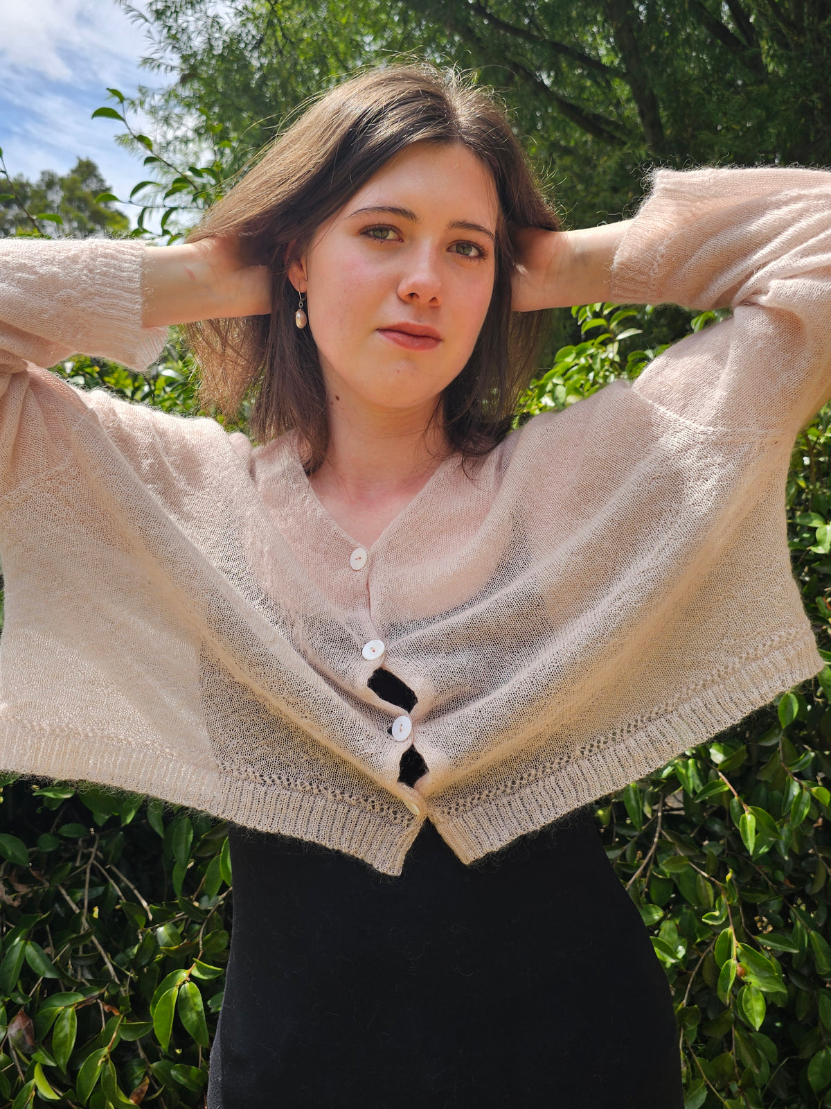 Luna Mohair Sheer-Crop Cardigans