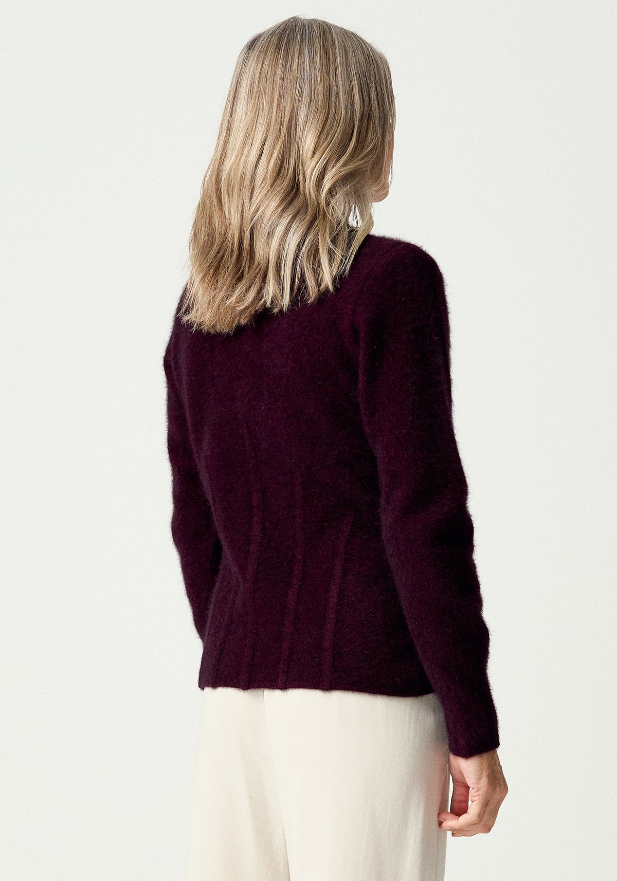 Merinomink Heritage Imperial Felted Possum Merino Jacket Beetroot