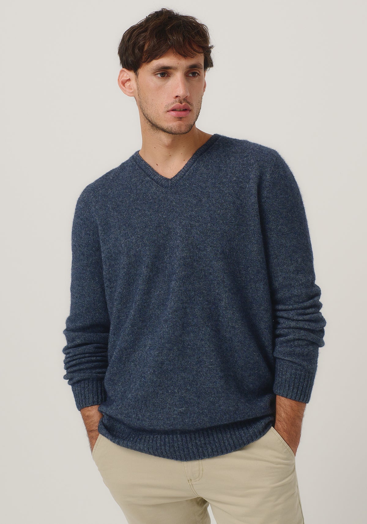 Merinomink Men's V Possum Sweater
