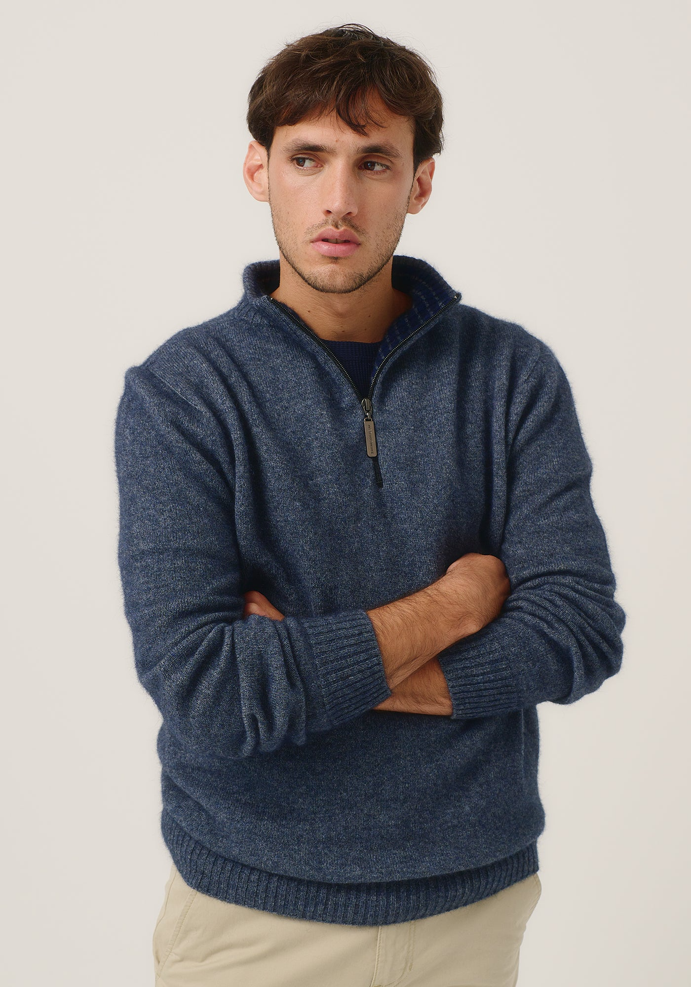 Merinomink Men's Whittaker Possum Merino Half Zip Sweater