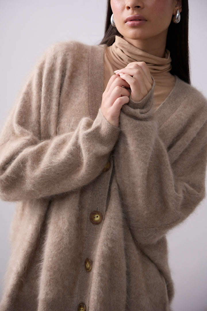 Mia Fratino Mae Brushed Cashmere Cardigan