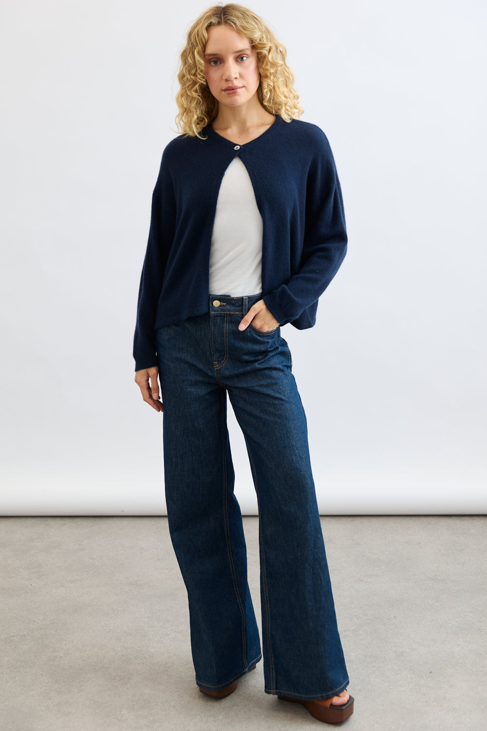 Mia Fratino Nour Cashmere Open Cardigan