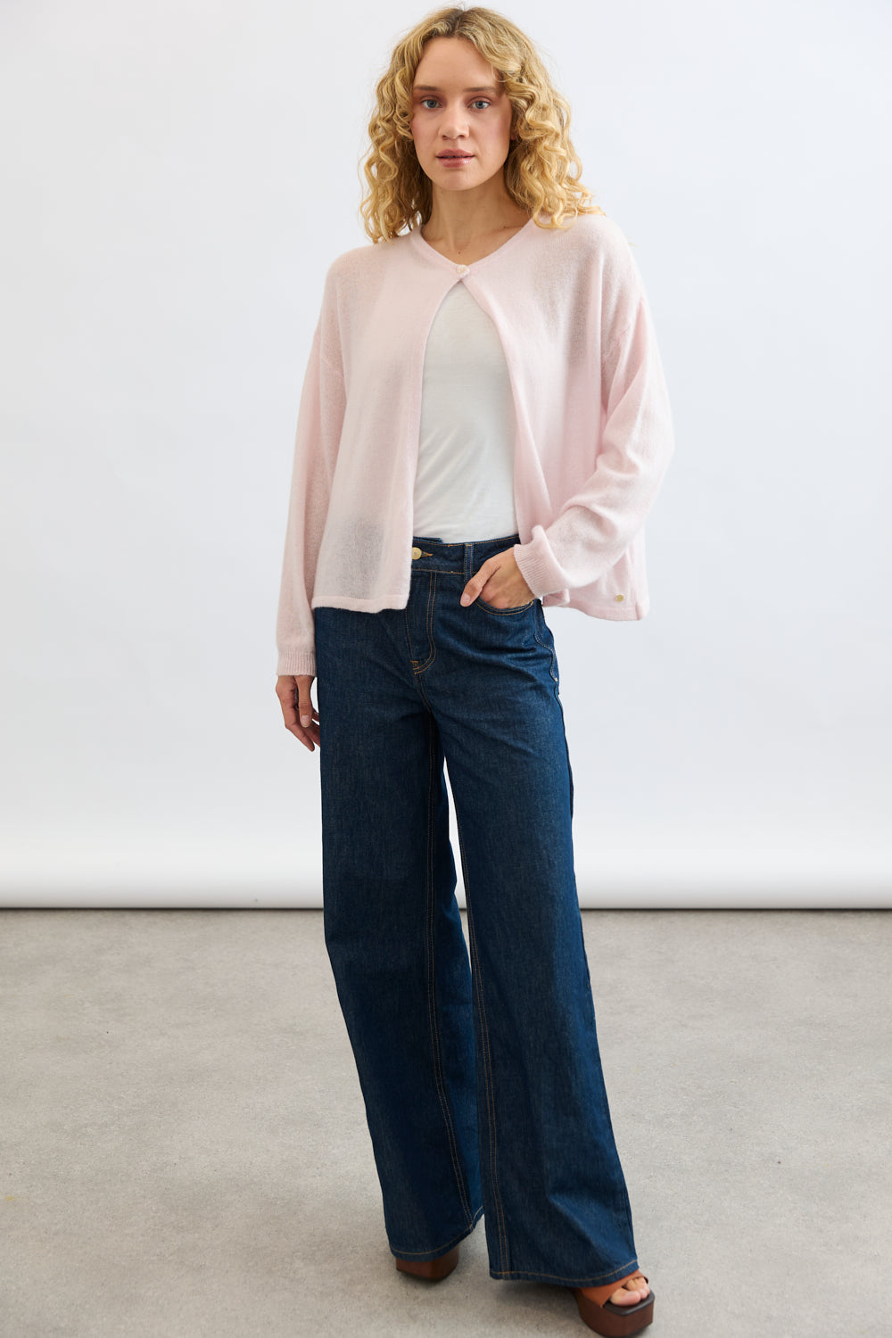 Mia Fratino Nour Cashmere Open Cardigan