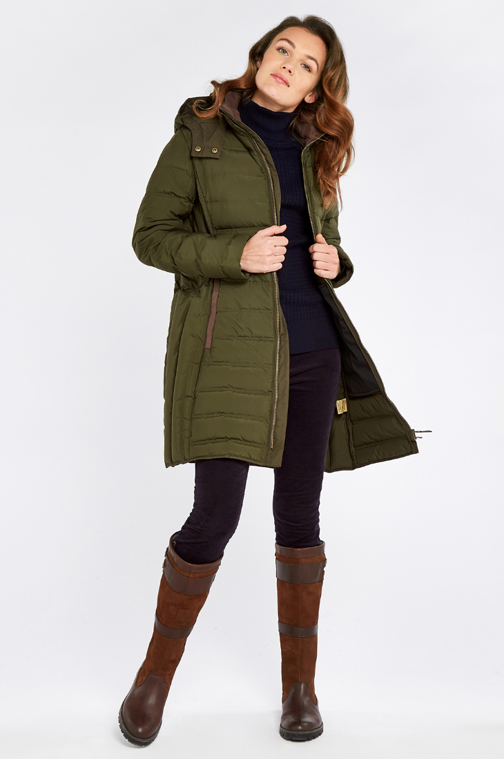 Ballybrophy Quilted Jacket - Olive/Navy