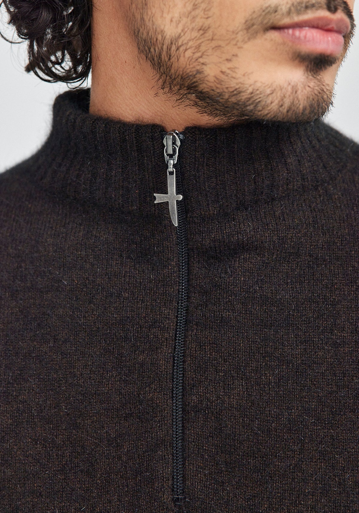 Untouched World Men's Estuary Half Zip Possum Merino Sweater