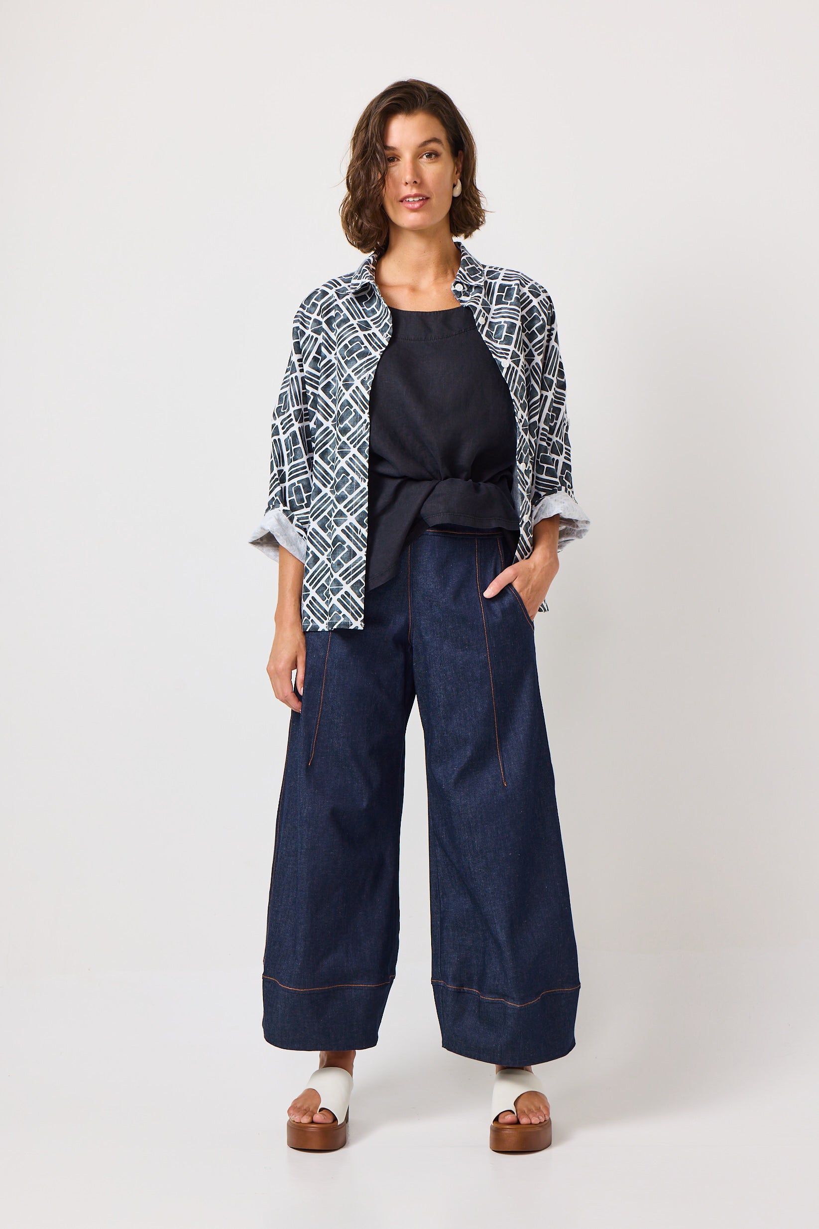 Valia Denim Charlie Wide Leg Pant