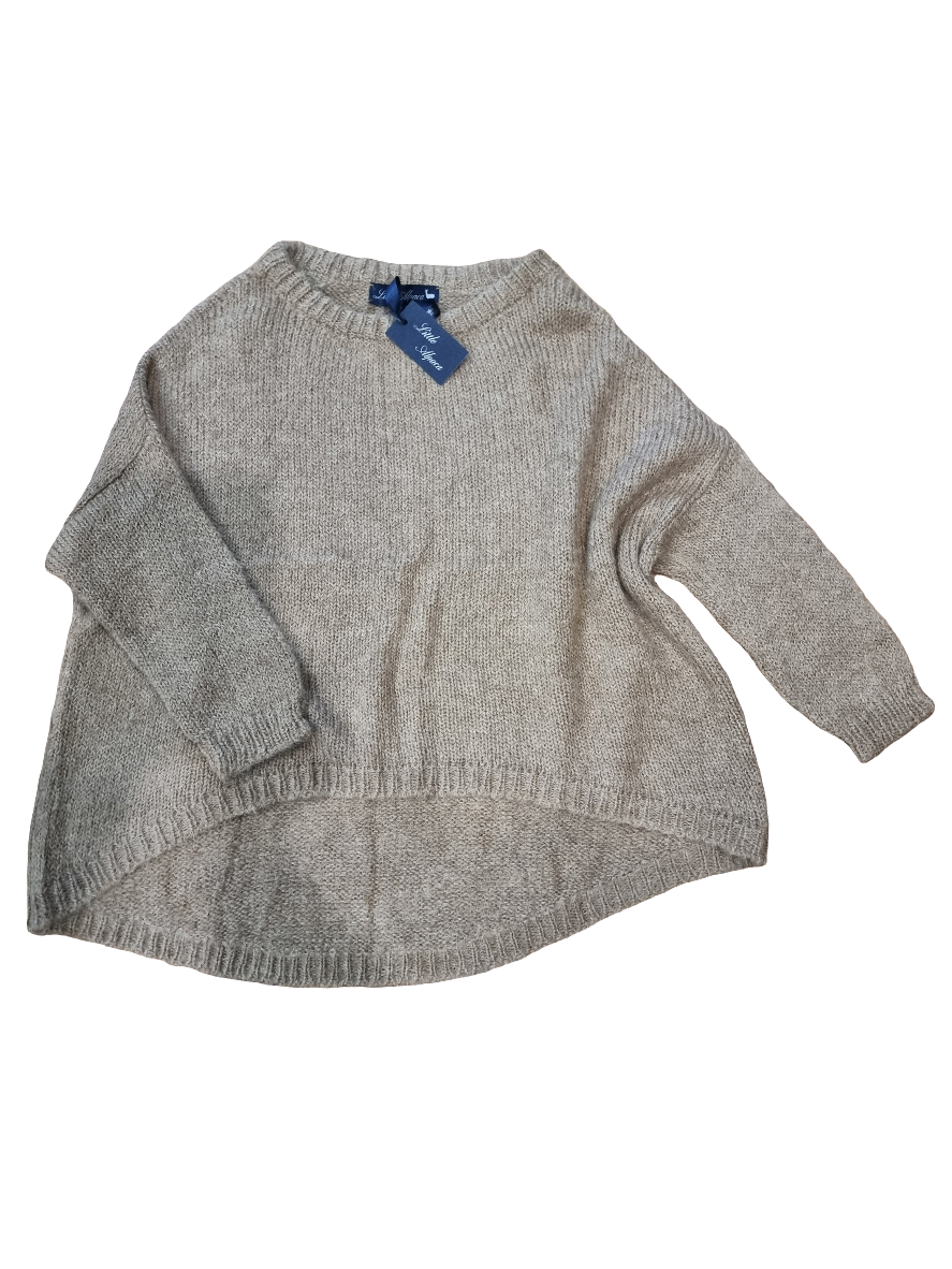 Little Alpaca Slouchy Crew Suri Alpaca Sweater