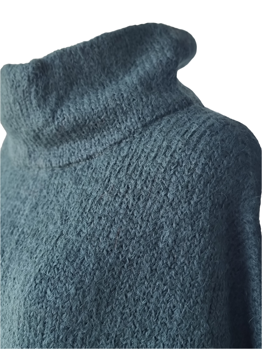 Little Alpaca Suri Oversized Mock Neck Sweater