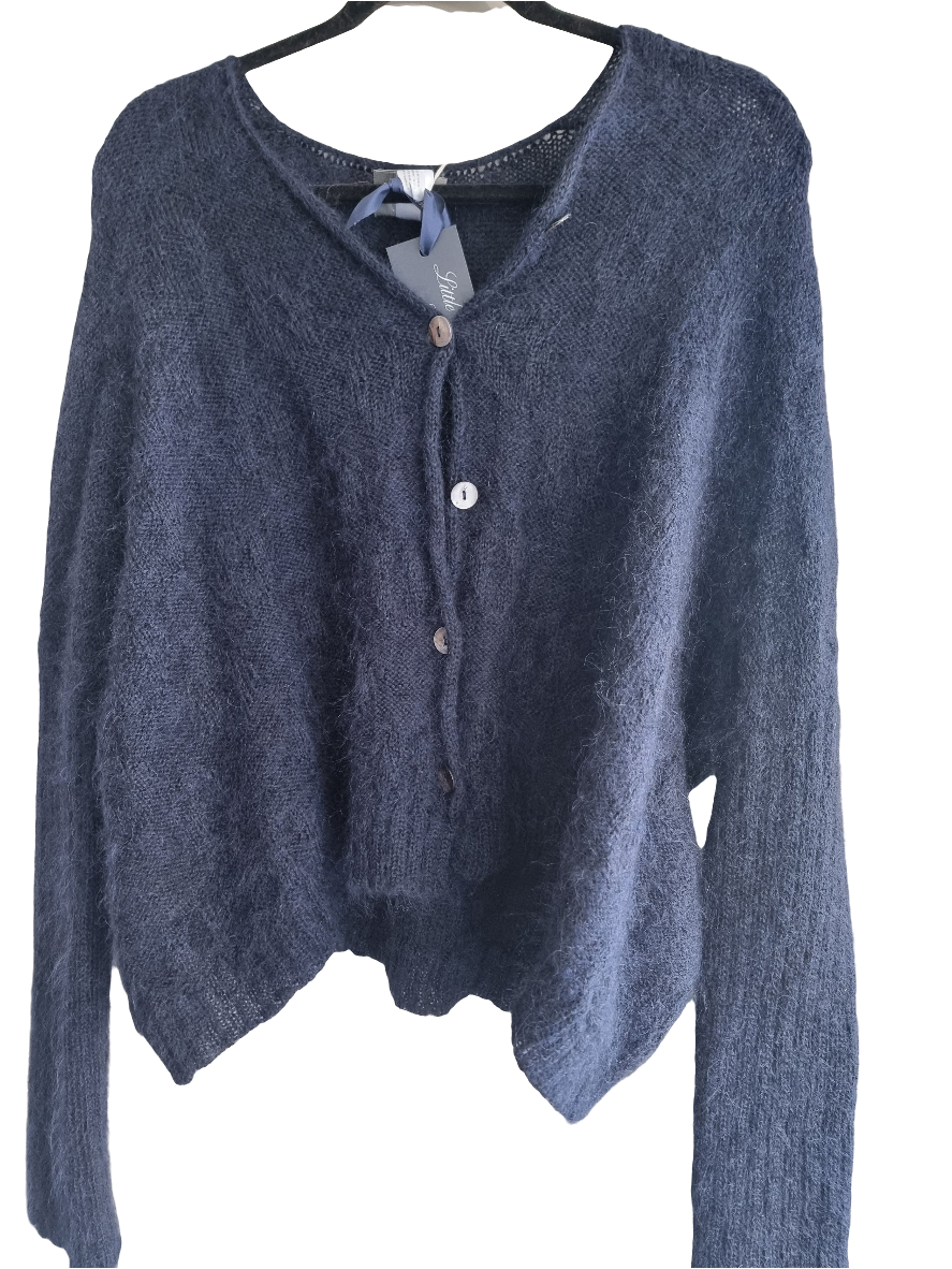 Luna Mohair Diamond Cropped Cardi