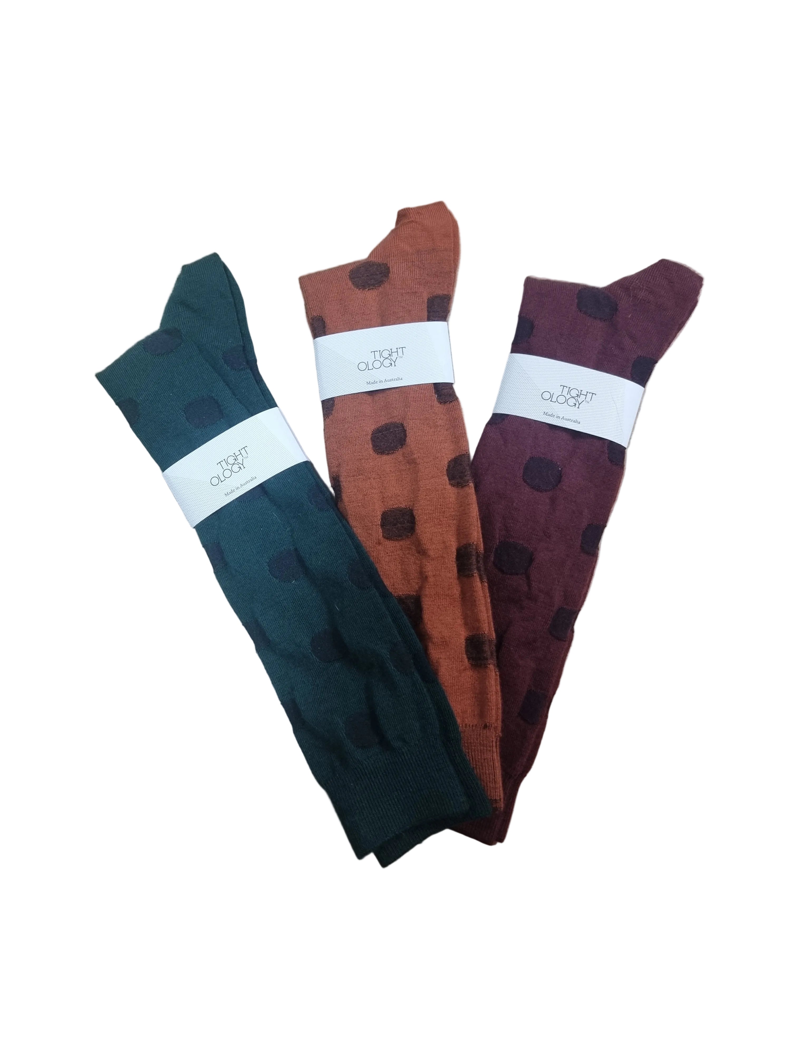 Tightology Big Dotty Merino Socks