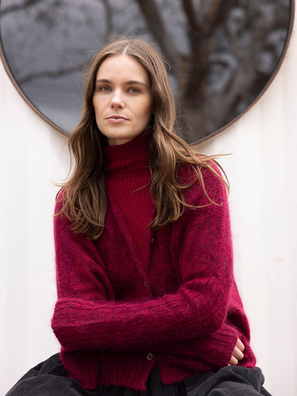 Luna Mohair Diamond Cropped Cardi