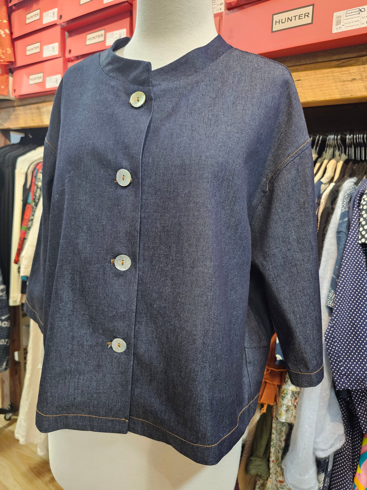 Valia Reef Denim Cardigan