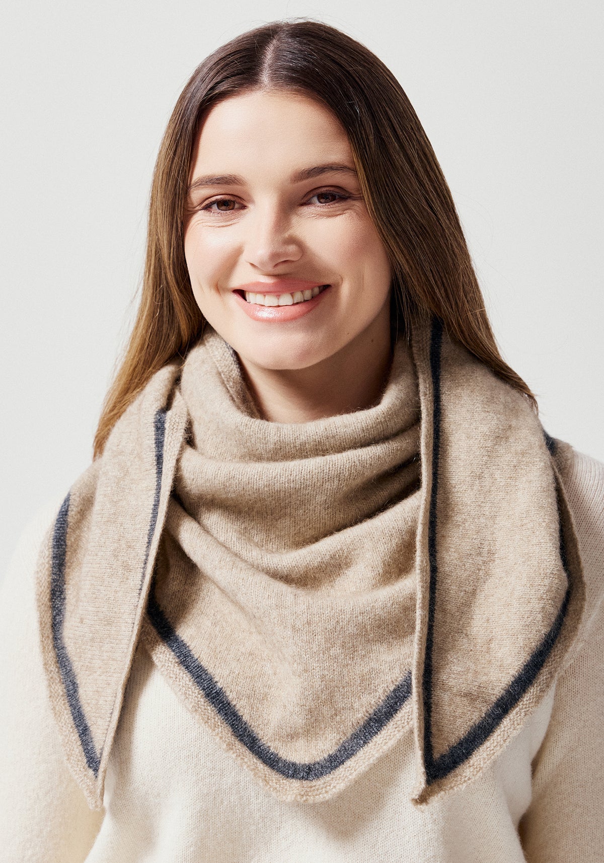 Merinomink Stripe Kerchief Possum Merino