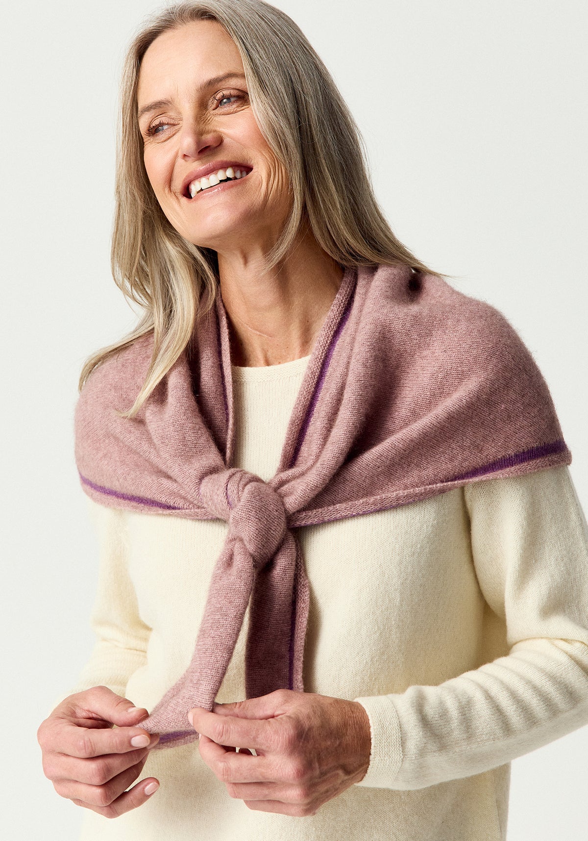 Merinomink Stripe Kerchief Possum Merino