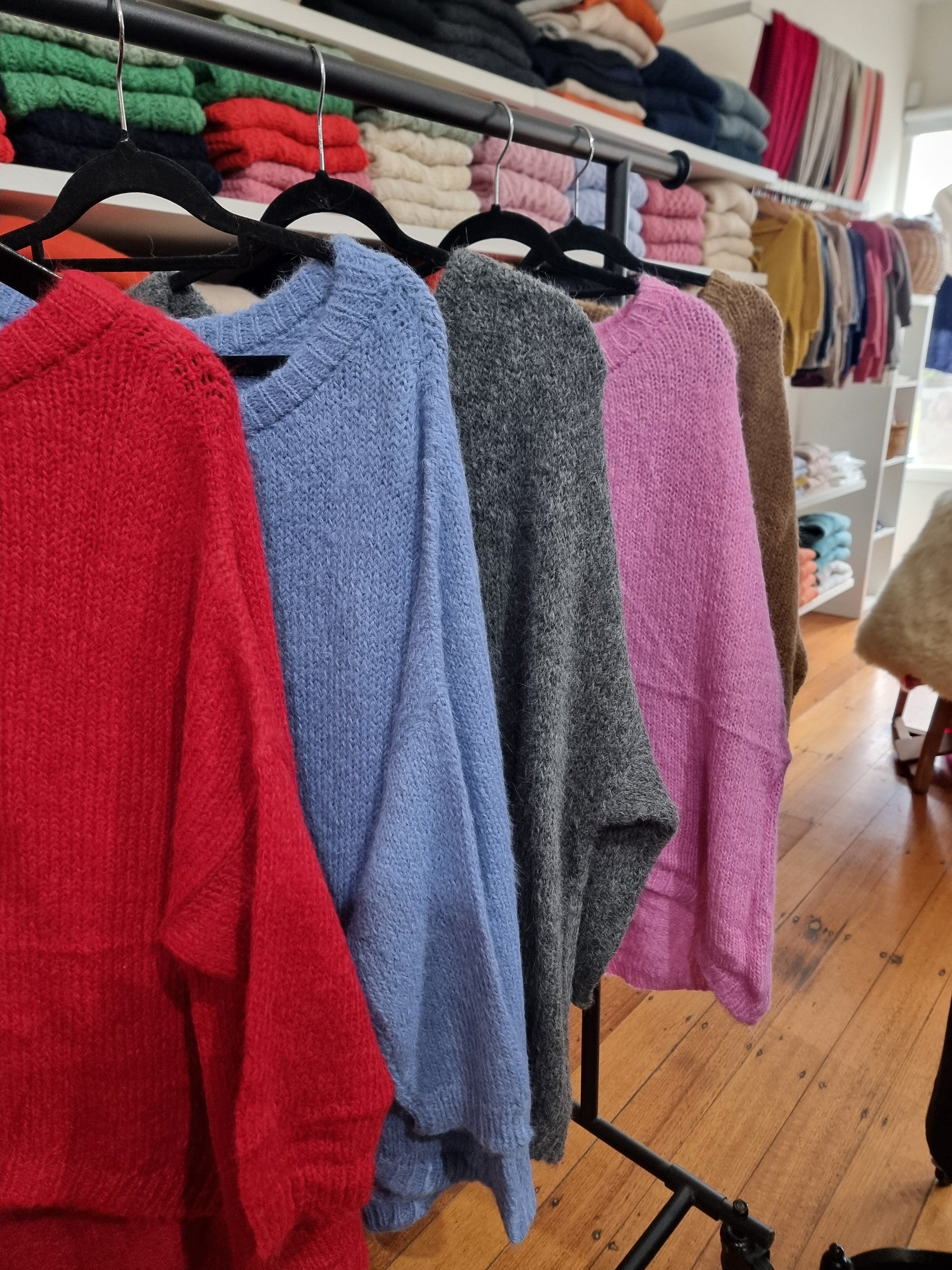 Little Alpaca Slouchy Crew Suri Alpaca Sweater