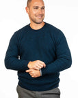 Koru Moss Stitch Possum Merino Plated Men's Crew