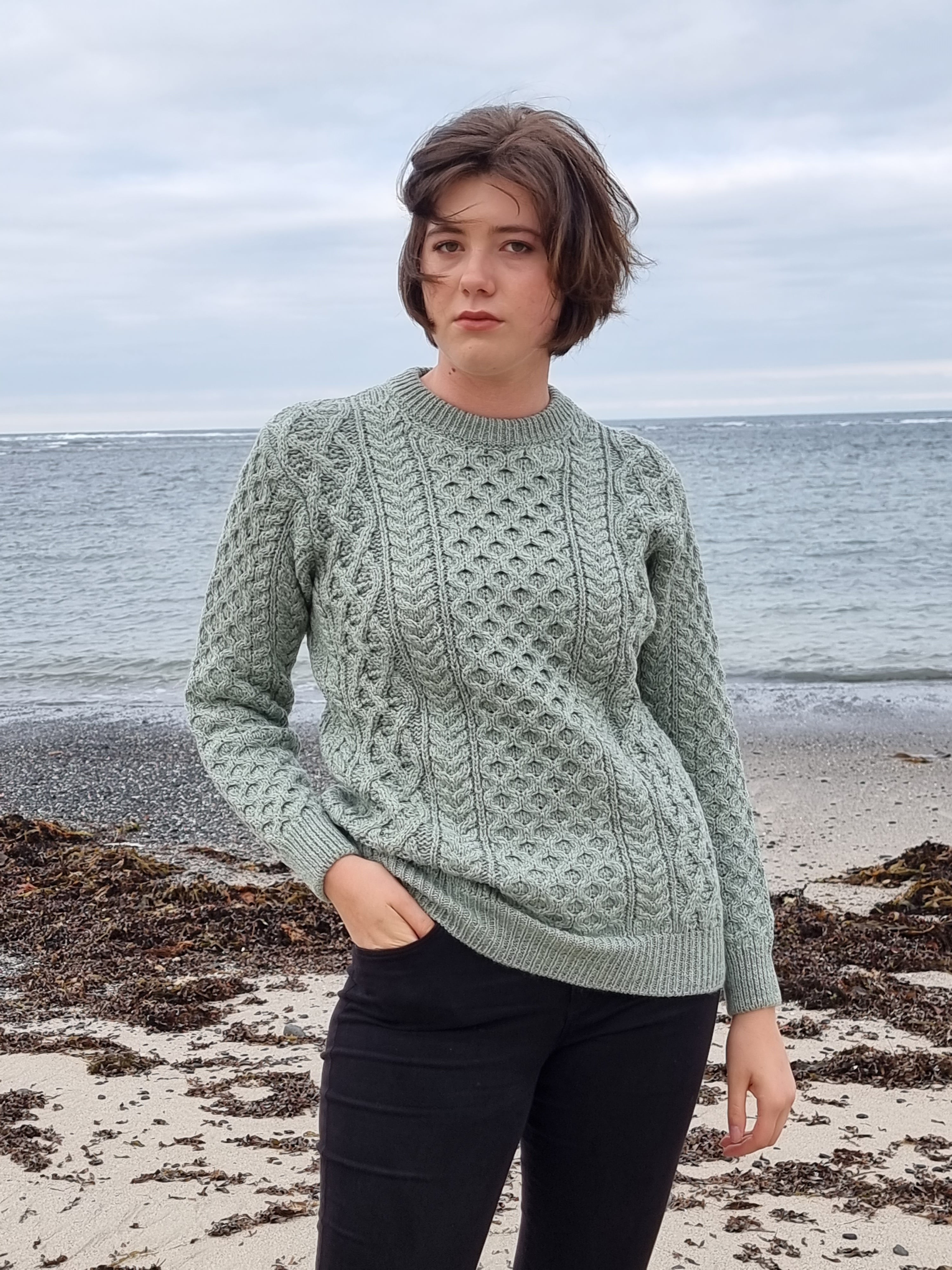 Irish Aran Wool Swrater
