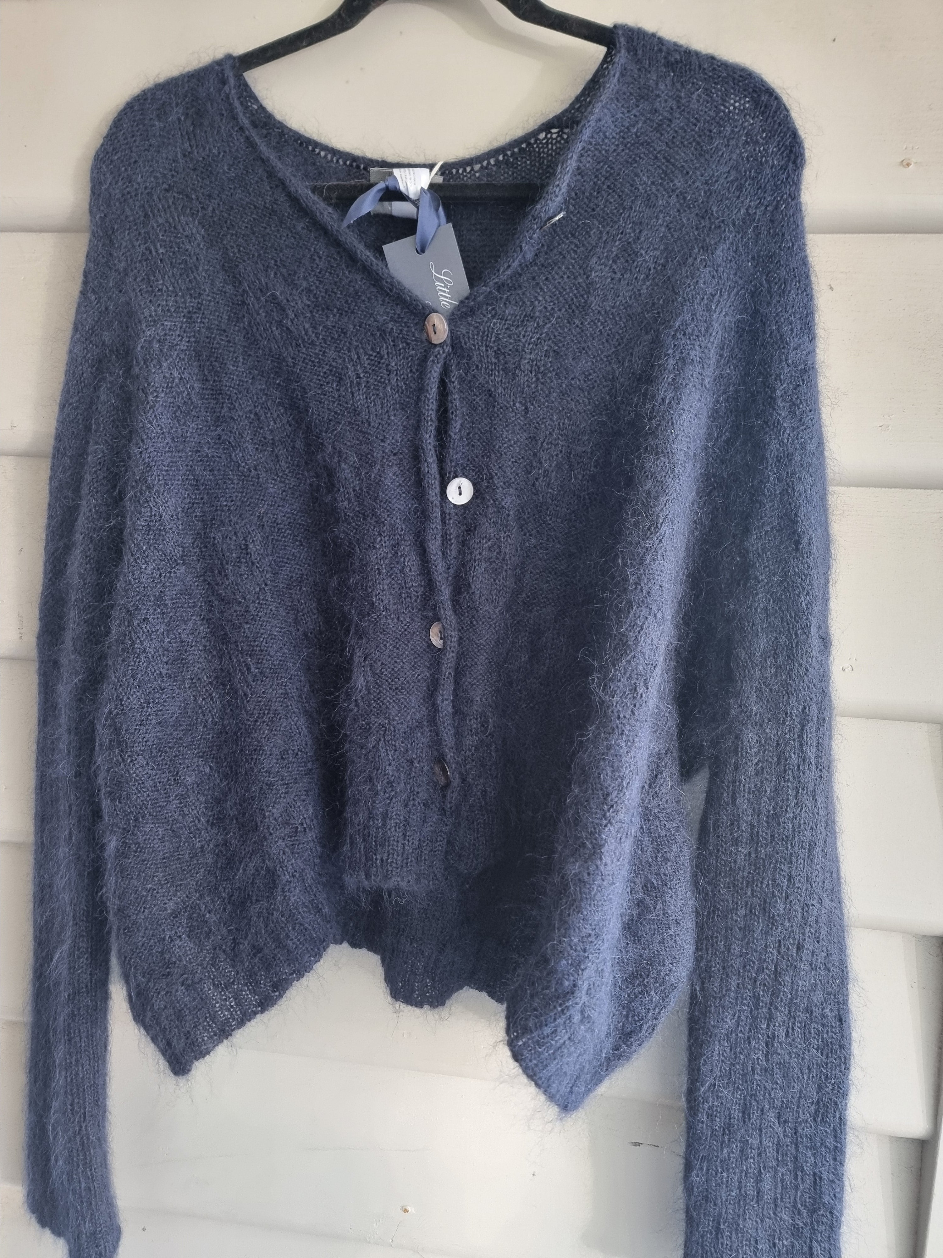 Luna Mohair Diamond Cropped Cardi