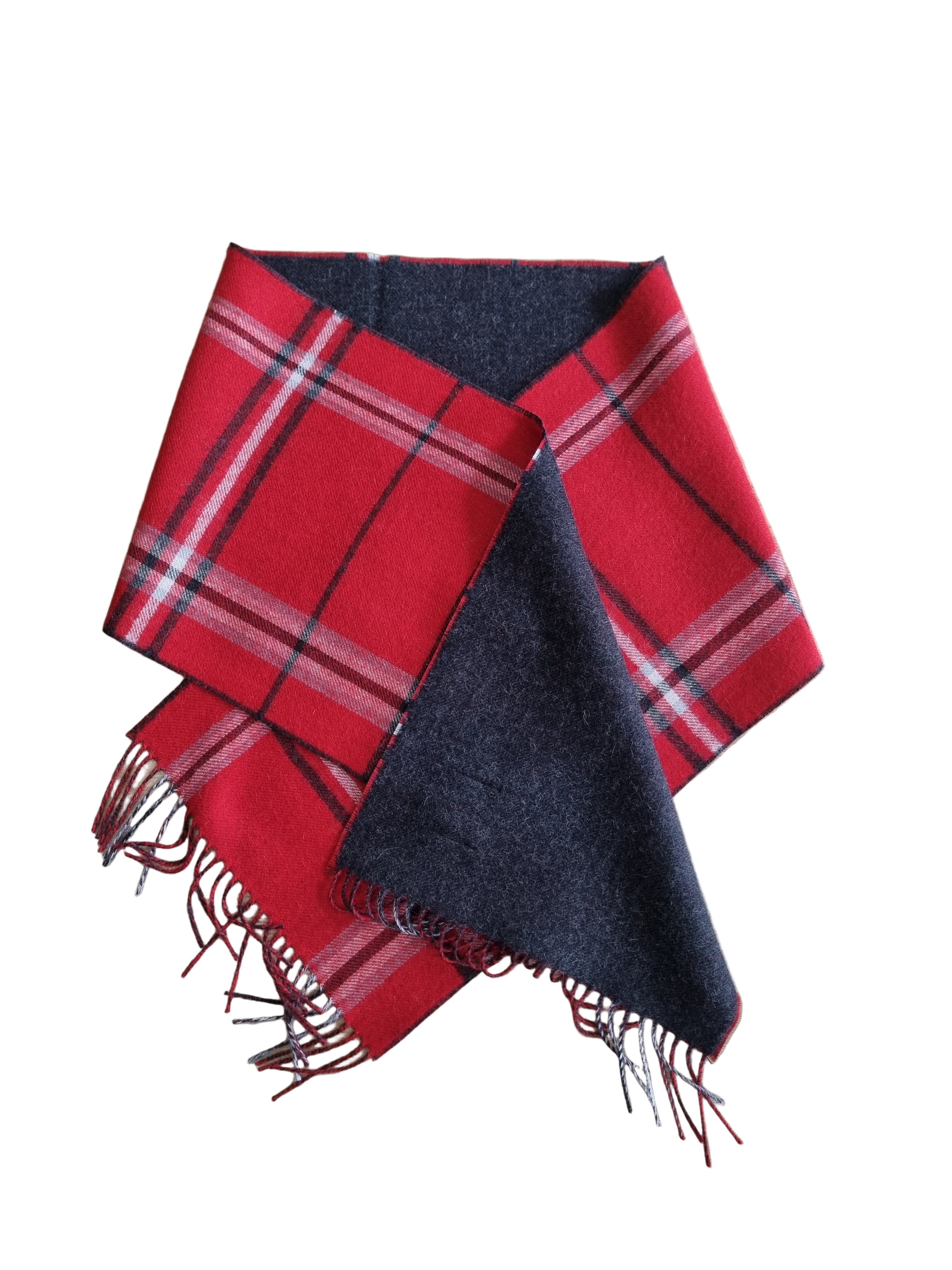 Dalcielo Striped/Check Alpaca Scarf