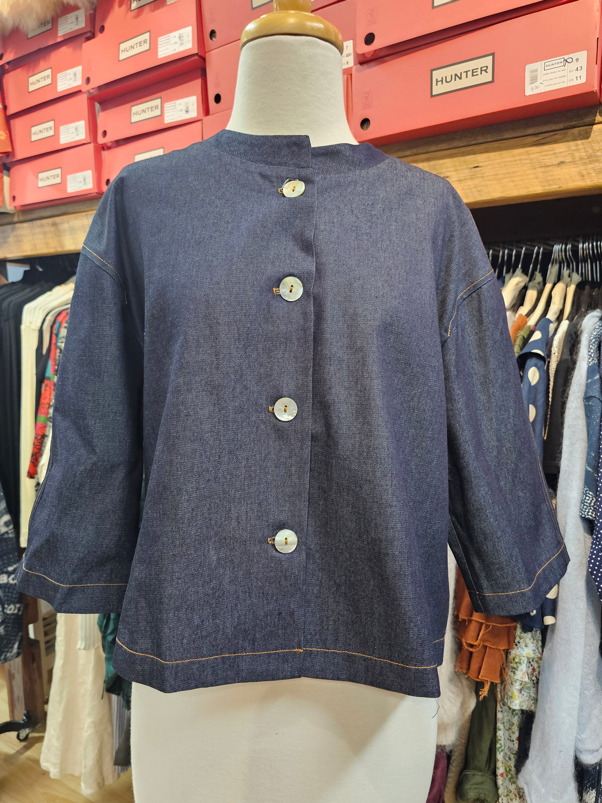 Valia Reef Denim Cardigan