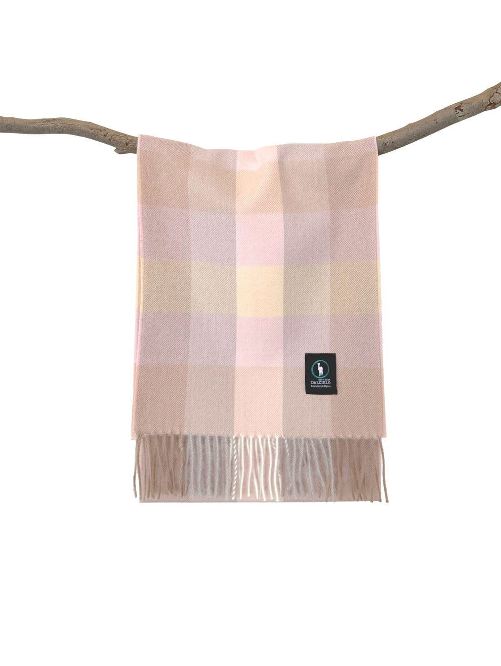 Dalcielo Striped/Check Alpaca Scarf