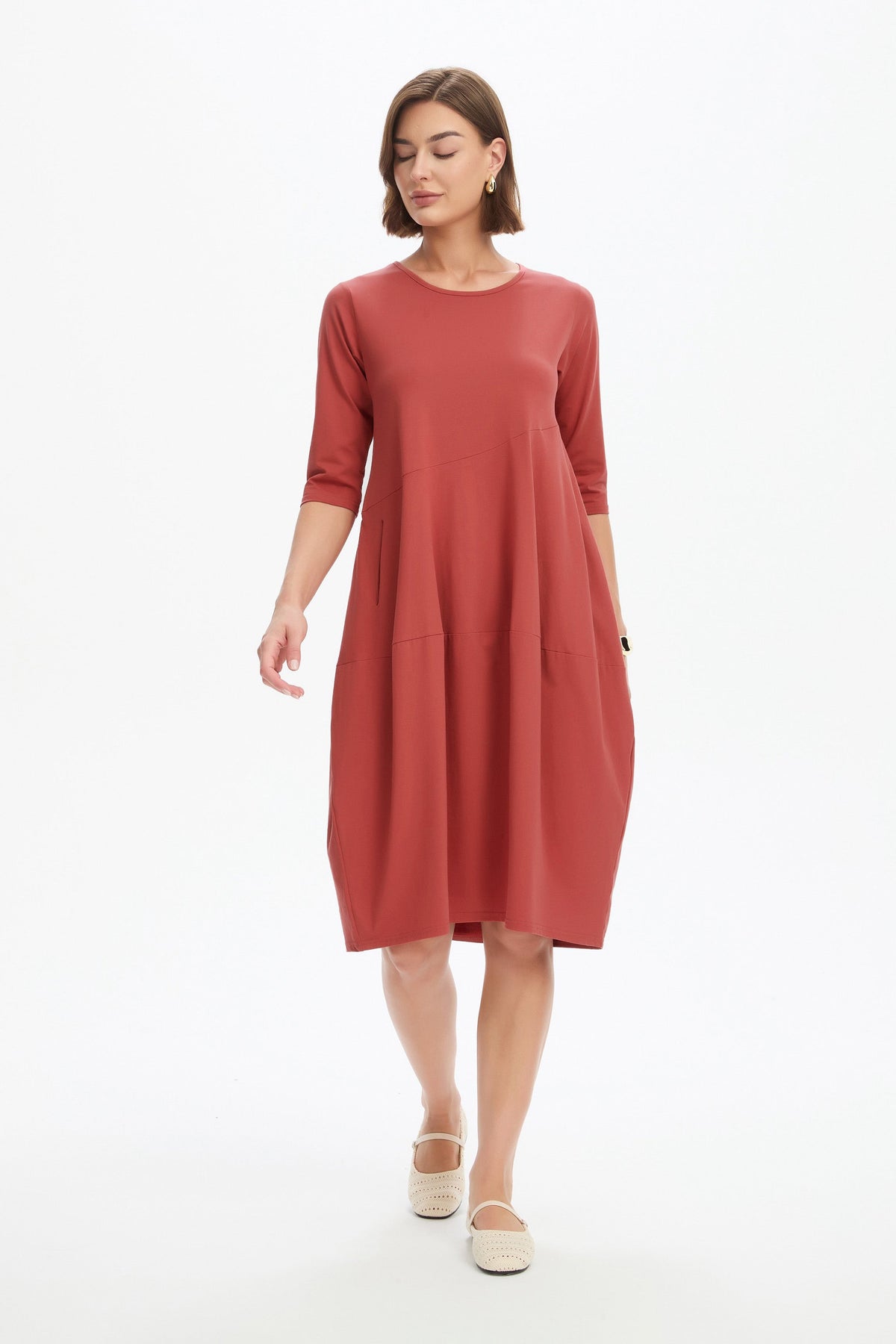 Tirelli Diagonal Seam Dress