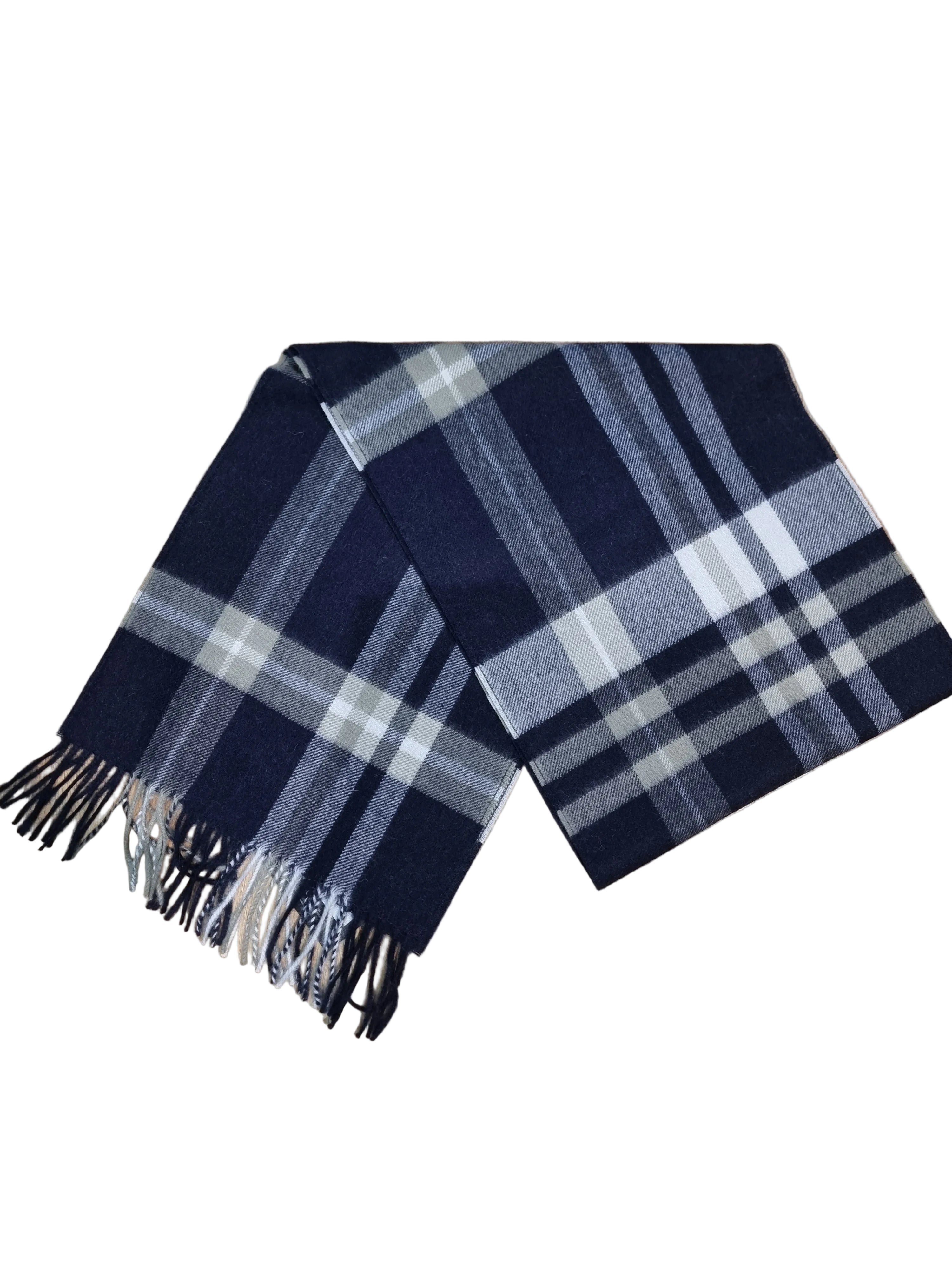 Dalcielo Striped/Check Alpaca Scarf