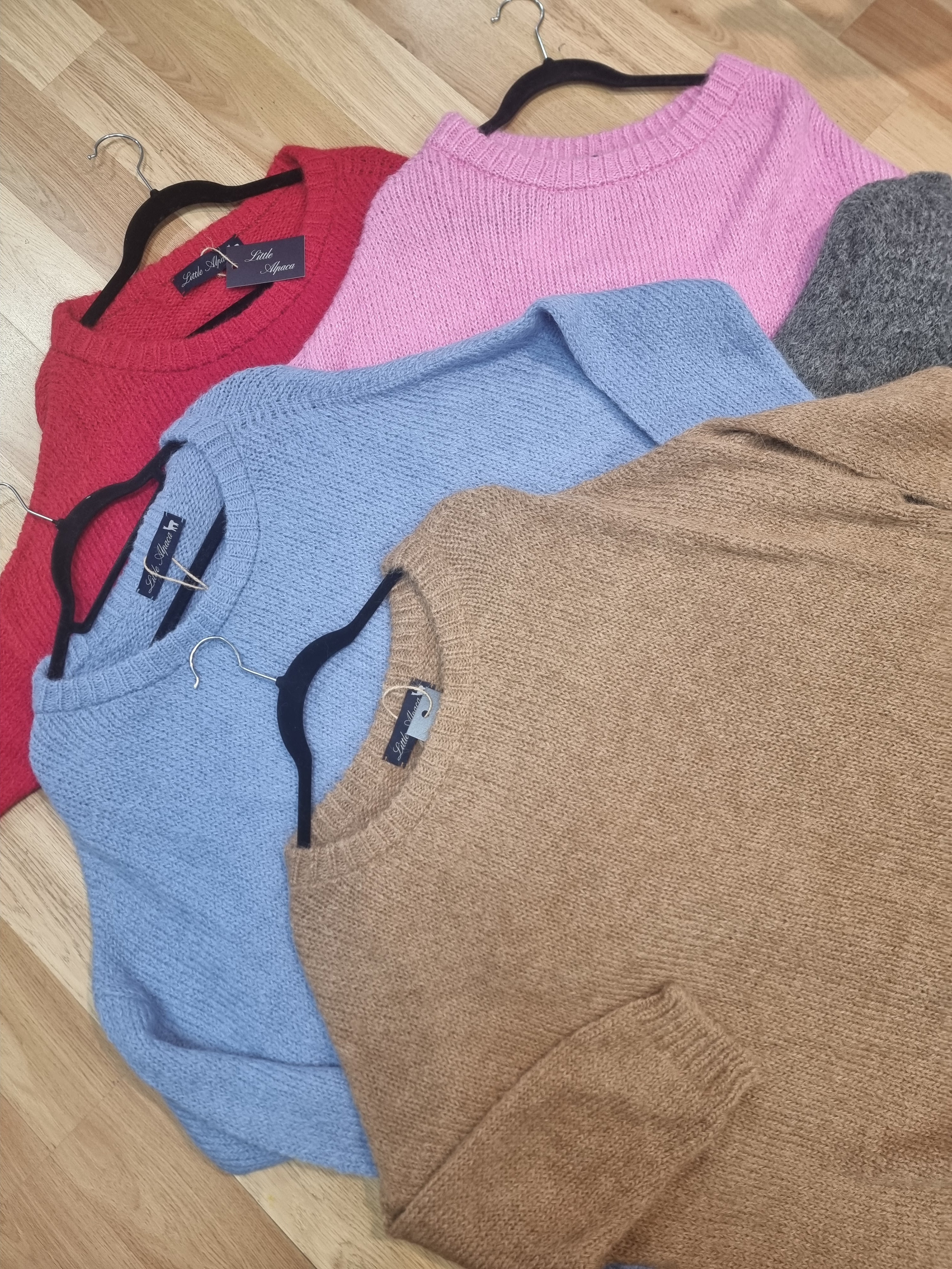 Little Alpaca Slouchy Crew Suri Alpaca Sweater