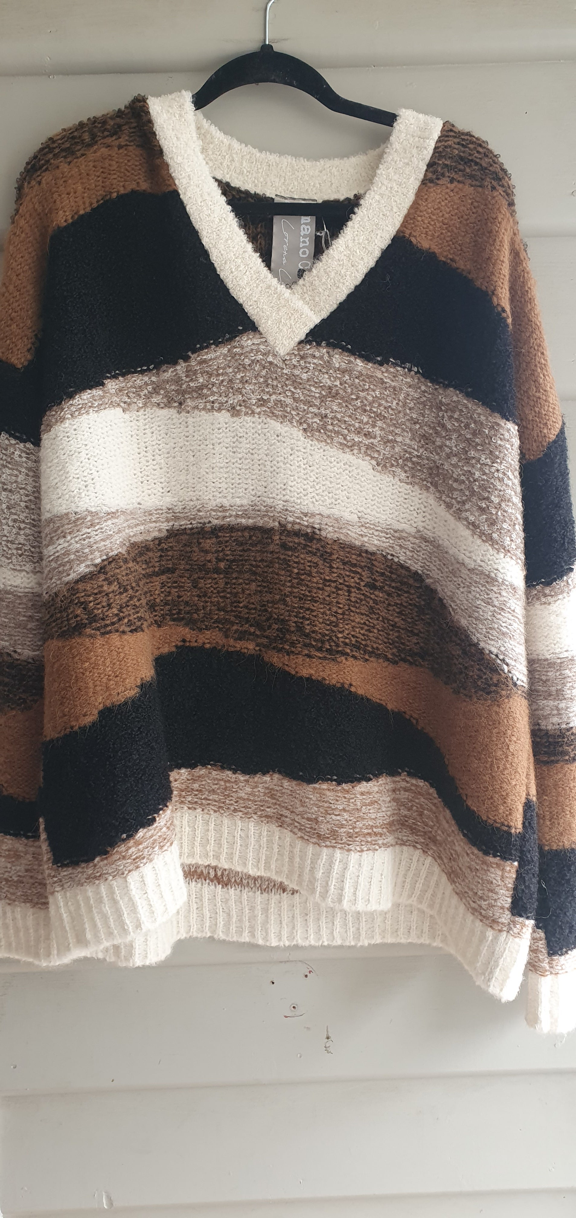 Amano Baby Alpaca Striped V sweater