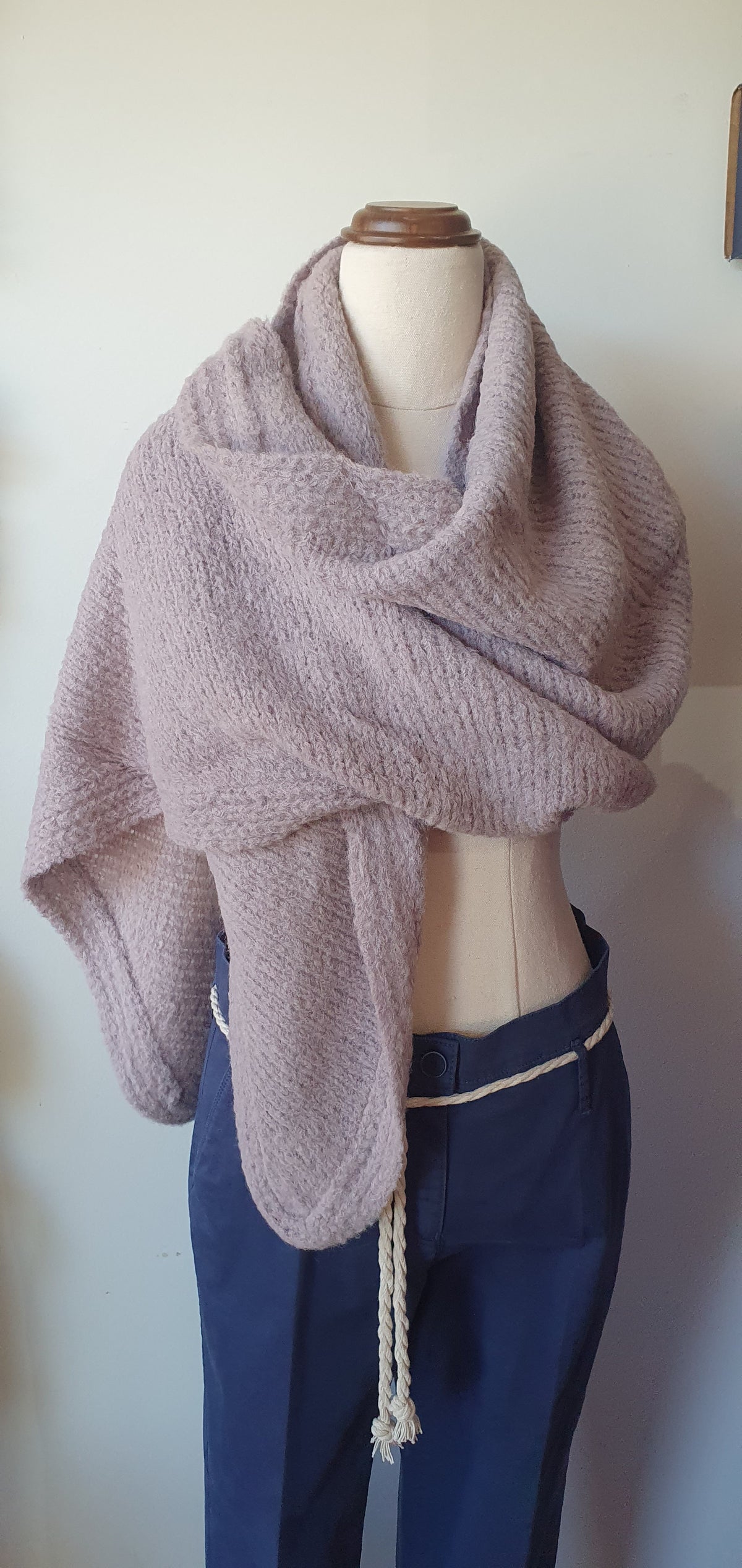 Baby Alpaca Triangular Shawl/Cape