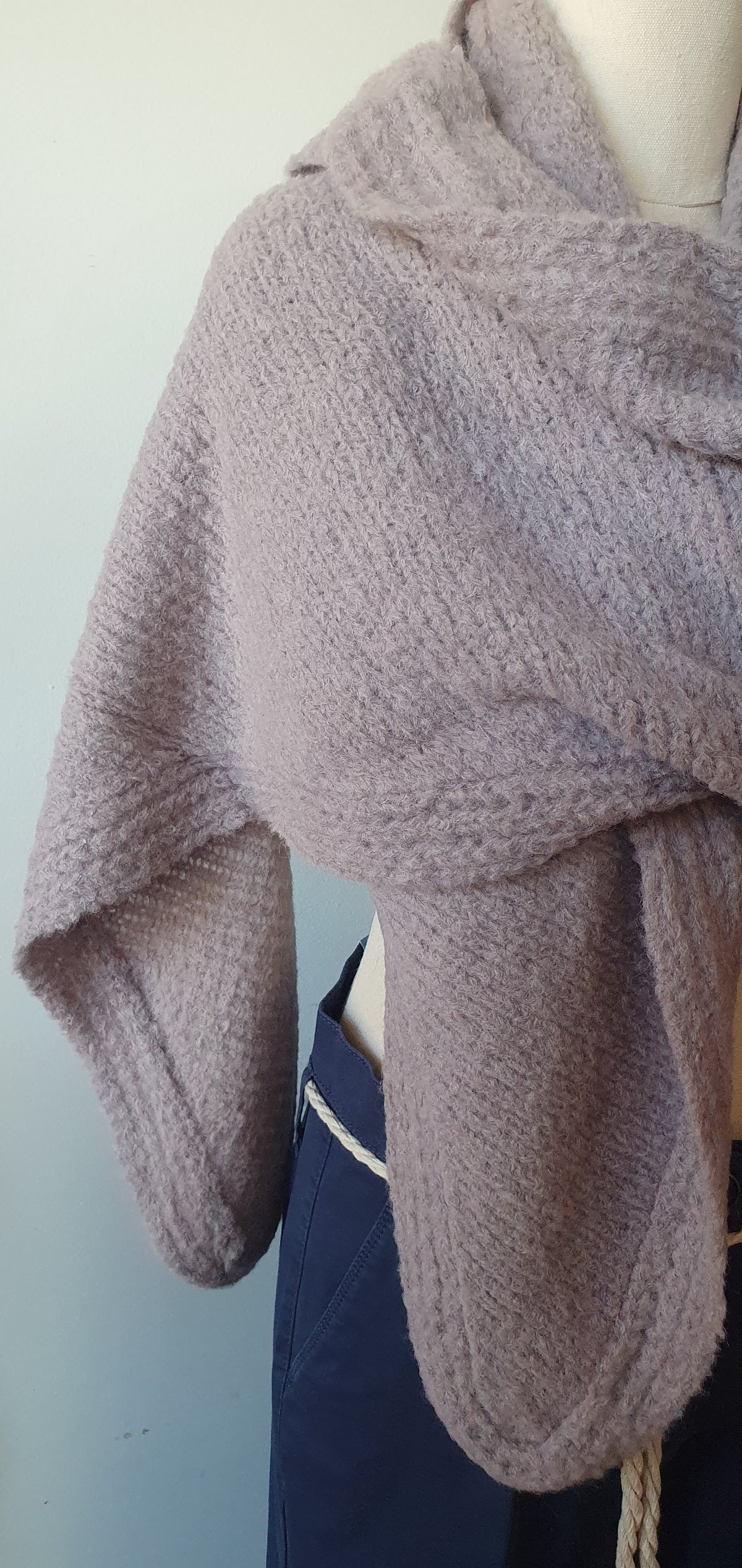 Baby Alpaca Triangular Shawl/Cape