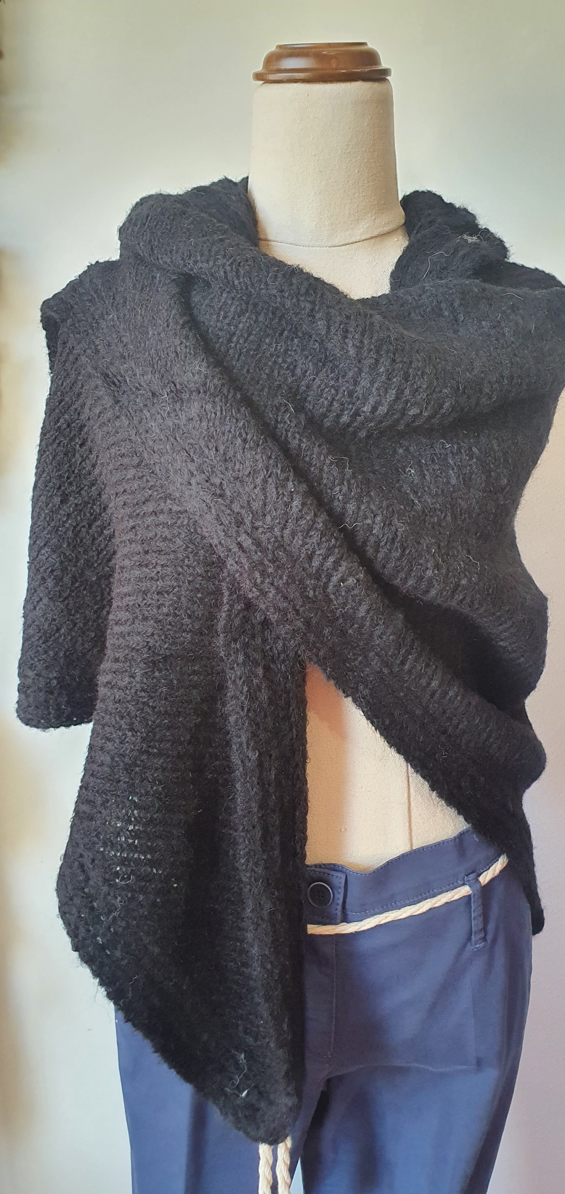 Baby Alpaca Triangular Shawl/Cape