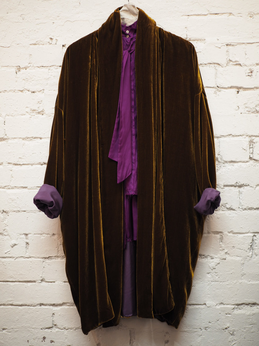 Amano Silk Velvet Cocoon Coat