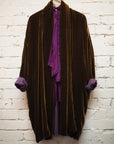 Amano Silk Velvet Cocoon Coat