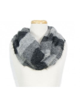 Infinite Suri Alpaca Loop Scarf Grey/Black